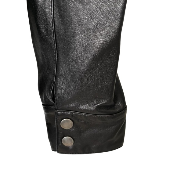 Women's Black Lambskin Leather Moto Biker Jacket Blazer by Walter Baker - Size 2 - Picture 11 of 16